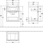 V&B Waschtischunterschrank SUBWAY 2.0 f HWB 485x590x380mm Glossy Grey
