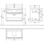 V&B Waschtischunterschrank SUBWAY 2.0 787x590x449mm Glossy white