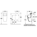 V&B Absaug-Urinal ARCHITECTURA mit Zielobjekt we C+