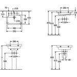 V&B Waschtisch ARCHITECTURA 550x470mm ohne ÜL we
