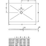 V&B Duschwanne SUBWAY INFINITY R-eck mit Antirutsch 1500x1000x40mm we