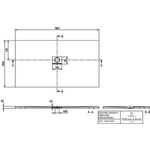 V&B Duschwanne SQUARO INFINITY R-eck1800x1000x40mm anthrazit