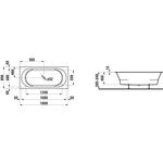 Laufen Einbau-Badewanne LAUFEN PRO 1800x800mm weiß