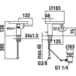 Laufen Einhand-Bidetmischer KARTELL mit Deko-Disc transparent chrom