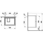Laufen Waschtischunterbau KARTELL 600x580x450mm, 2 Schubladen weiß matt