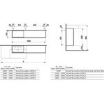 Laufen Waschtischunterbau KARTELL 610x1200x270mm Auss links schiefergrau