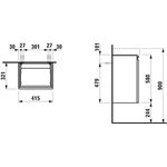 Laufen Waschtischunterbau LAUFEN PRO S 415x580x320mm Scharn. li weiß glänzend