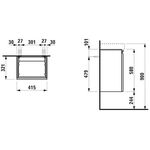 Laufen Waschtischunterbau LAUFEN PRO S 415x580x320mm Scharn. re weiß glänzend