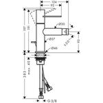Einhebel-Bidetmischer AXOR UNO Bügelgriff chrom