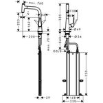 HG Einhebel-Spültischmischer 220 TALIS S DN 15, mit sBox, Ausziehauslauf chrom