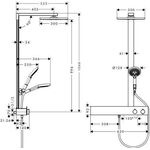 HG Showerpipe Raindance E 300 1jet m ShowerTablet 600 chr 9 l/min EcoSmart