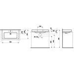 Laufen Aufsatzwaschtisch LAUFEN PRO S 850x460mm m ÜL 3 HL-Ausf. weiß LCC