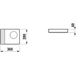 Laufen Aufbewahrungsschale VAL eckig, 360x280mm weiß