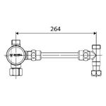 Schell Eckventil-Thermostat-Set Verrohrungsset starr chrom