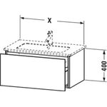 Duravit Waschtischunterbau L-CUBE 820x481x400mm weiß hochglanz