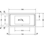 Duravit Rechteck-Whirlwanne STARCK 212 l 180x90 we 2 RS Jet-System