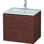 Duravit Waschtischunterbau L-CUBE 620x481x550mm amerikanisch nussbaum
