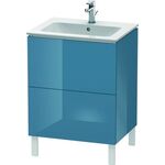Duravit Waschtischunterbau L-CUBE 620x481x704mm stone blue hochglanz