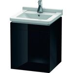 Duravit Waschtischunterbau L-CUBE 447x460x558mm Ans re schwarz hochglanz