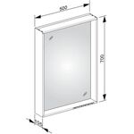 Keuco Lichtspiegel PLAN si-gb-elo Spiegelheizung 500x700x10. A++