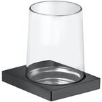 Keuco Glashalter EDITION 11 Kr-Gl mit Halter schwarzchrom gebürstet