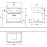 V&B Waschtischunterschrank SUBWAY 2.0 f Wascht. 637x590x454mm bl Matt Lacquer