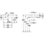 V&B Handwaschbecken FINION 430x390mm o ÜL Use geschliffen we C+
