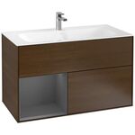 V&B Waschtischunterschrank FINION 996x591x498mm Regal anthr. ma Wln ven