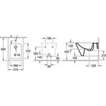 V&B Wand-Bidet FINION 375x560mm, mit ÜL stone white C+