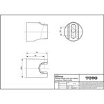 TOTO NC Brausehalter mit Verdrehschutz chrom
