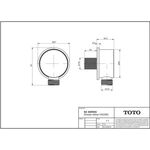TOTO Wandanschlussbogen 1/2Z, Kunststoff chrom