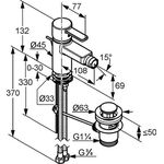 Kludi Bidet-Einhandmischer ZENTA DN 15 chr