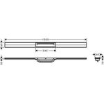 HG Duschrinne RainDrain Flex kb. f Montage 1000mm edelstahl gebürstet