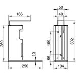Keuco Desinfektionsmittelspender PLAN m Fenster u abn. Tropfschale sw