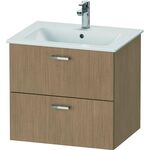 Duravit Badmöbel-Set XBASE 630mm mit Spiegel GOOD europäische eiche