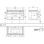 V&B Waschtischunterschrank LEGATO 1000x550x500mm Glossy White