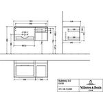 V&B Waschtischunterschrank SUBWAY 3.0 1001x422,5x516mm f SWT li G. Al g Br w