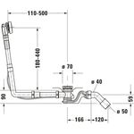 Duravit Ab-/Überlaufgarnitur QUADROVAL chrom