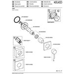 Keuco Einhebelmischer IXMO Soft UP Rosette eckig sw ma