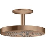 Kopfbrause 280 1jet AXOR ONE mit Deckenanschluss brushed red gold