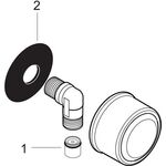 Schlauchans. FIXFIT C AXOR MONTREUX m Rückflussv. stainless steel optic