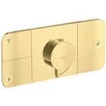Fertigmontageset AXOR ONE f UP-Thermostat 3 Verbr brushed brass