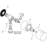 Schlauchanschluss FIXFIT STOP AXOR UNO2 DN 15 m Abstellventil pol. black chrome