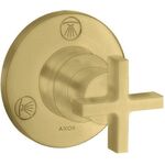 Ab-/Umstellventil AXOR CITTERIO T/Q UP mit Kreuzgriff brushed brass