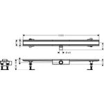 HG Duschrinne RainDrain Compact Komplettset 1000mm