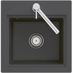 V&B Spüle SUBWAY STYLE 50 S 500x510mm m Abtr. anthr. Exzent. we