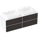 HG Waschtischunterschrank Xevolos E 1570x555x550mm Ko mweiß Fr eiche deunkel