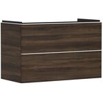 HG Waschtischunterschrank Xelu Q 980x605x475mm NB dunkel Griff mattweiß