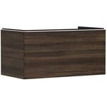 HG Waschtischunterschrank Xelu Q 980x485x550mm NB dunkel Griff mattweiß