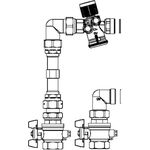 OV Wärmemengenzähler-Anschluss-Set m Cocon QTZ Eckform DN 25 180 - 1300 l/h